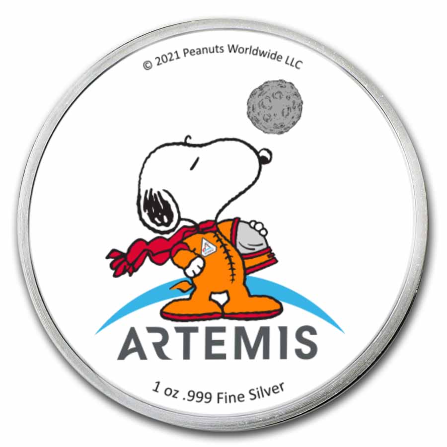 Peanuts® Snoopy Artemis Missions 1 oz Colorized Silver | eBay